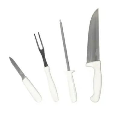Imagem de Conjunto para Churrasco 4 Peças em Inox 596953 - FRATELLI