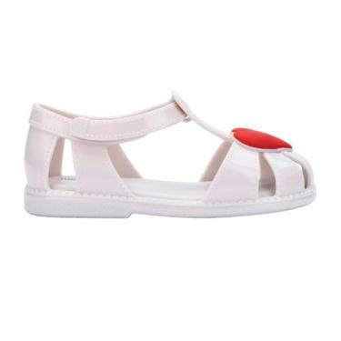 Imagem de Sandália mini melissa hip heart ballerina bb 37783, Branco, 23/24