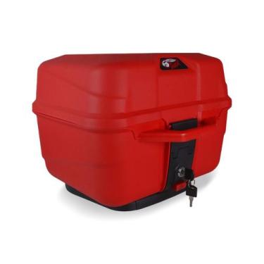 Imagem de Baú Traseiro Bauleto 27 litros Amx Universal C/ Chave, Vermelho