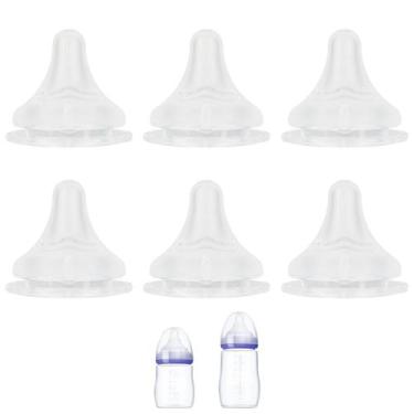 Imagem de Bicos de silicone XUNICUTE Lansinoh fluxo médio, 6 unidades