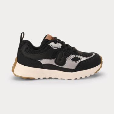 Imagem de Tênis Infantil Bibi Jogging Kids Preto com Prata, 33