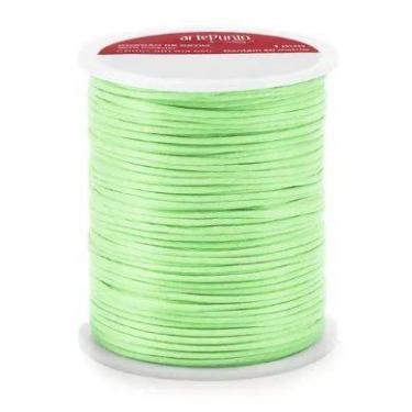 Imagem de Cordão de cetim 1mm arte punto 50 metros cor 159 verde claro - no-bran