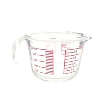 Imagem de Jarra medidora de vidro 500 ml - Plasvale - ATTUALE, TRANSPARENTE