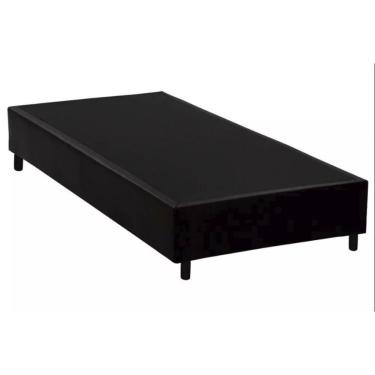 Imagem de Cama Box Solteiro Blindado Extremo Reforçado Estrutura em Madeira com Blindagem em Chapa de Eucalipto Preto Homequeen