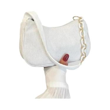 Imagem de Bolsa De Ombro Mini De Feltro Para Mulheres, Cor Sólida, Retro, Casual