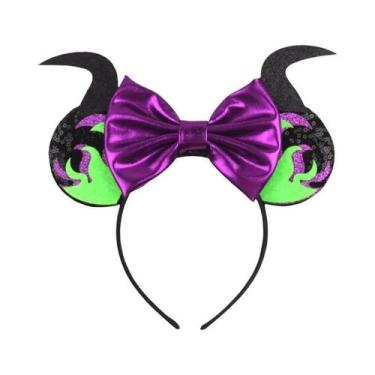 Imagem de Tiara De Orelhas De Rato Para Mulheres Com Lantejoulas E Laço, Acessór