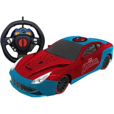 Imagem de Carrinho de Controle Remoto Autoracing 3 Funções Design Homem-Aranha Vermelho Candide