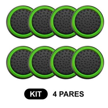 Imagem de 4 Pares de Grips p/ controle Anti Derrapante Silicone Botão Analógico 