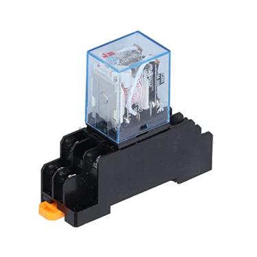 Imagem de Relés de energia da bobina, duráveis ​​Relés de energia eletromagnética de 8 pinos com soquete Base Terminal Soquete automaticamente ajustável para motores Relés industriais(#3)