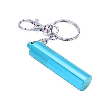 Imagem de SPYMINNPOO Modelador de taco de bilhar, Snooker de bilhar, ponta de sinuca de bilhar, ferramenta de reparo de moagem com chaveiro, acessórios de bilhar e piscina (azul) esportes competitivos