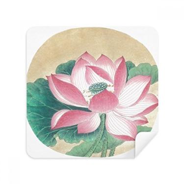 Imagem de Water Lotus Figure óculos de pintura chinesa pano limpador de tela tecido camurça pacote com 2