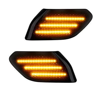 Imagem de NDRUSH Marcadores laterais de LED Fender dianteiros âmbar, compatíveis com Wrangler JL 2018 - Pacote com 2