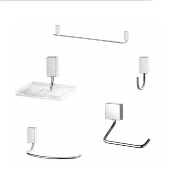 Imagem de Kit Acessórios Para Banheiro 5 Peças Aço Inox 2000 C30 Lorenzetti