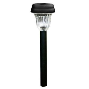 Imagem de Kit 06 Luminarias Espeto Solar Jardim Led Preto Abs 3000K