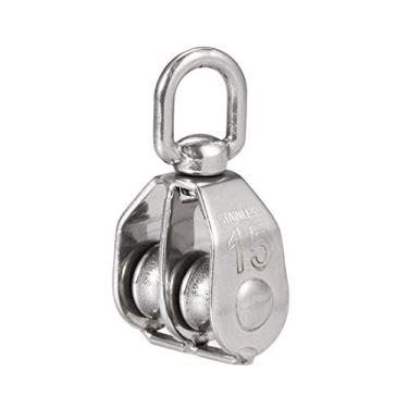 Imagem de 1 peça levantando guindaste gancho gancho único bloco de polia pendurado bloco de roda de reboque M15