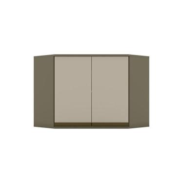 Imagem de Armário Aéreo Canto Oblíquo 02 Portas Connect Henn Duna Com Cristal