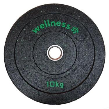 Imagem de Anilha Olímpica Borracha Verde New Bumper Plate 10Kg Wellness - Wk007