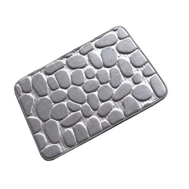 Imagem de SHENGANG Tapete de banho de lã coral tapete de banheiro absorção de água antiderrapante espuma de memória tapete absorvente tapete higiênico, 7,40x60cm