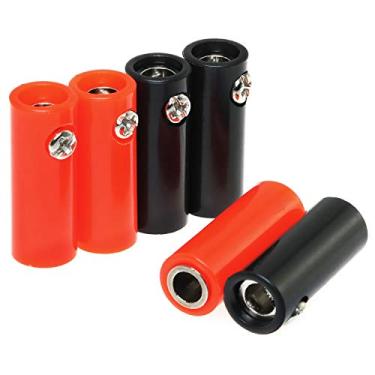 Imagem de Conector de tomada banana E-extraordinário 6 peças 4 mm Banana fêmea soquete alto-falante adaptador conector preto vermelho