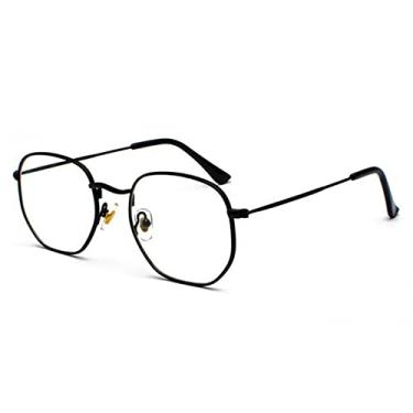 Imagem de Óculos de Sol Hexagon Masculino Feminino Quadrado Polígono Óculos de Sol Designer Retro Tons Armação de Metal Óculos TOP UV400,10, Tamanho Único