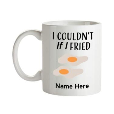 Imagem de Caneca de bacon personalizada, canecas de café de bacon, eu não poderia se eu fritar, presente para amantes de bacon, presentes personalizados de bacon, xícara de café de bacon, de aniversário de bacon