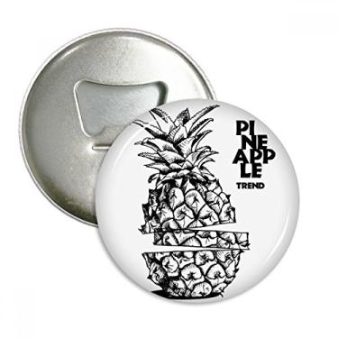Imagem de Abacaxi Trend abridor de garrafas de desenho de linha de frutas e ímã de geladeira emblema multifuncional