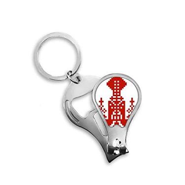 Imagem de Mosaico de edifício da Rússia Country Elements cortador de unhas abridor chaveiro tesoura