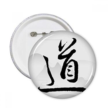 Imagem de Dao Religion China palavra pinos redondos crachá botão emblema decoração acessório 5 peças