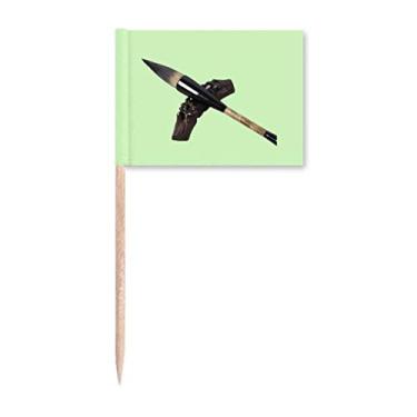 Imagem de Caneta pincel de caligrafia chinesa progenitora palito de dente bandeiras marcadoras decoração de festa