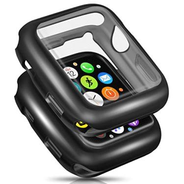 Imagem de ORIbox Capa ultrafina compatível com Apple Watch Series 3 e Apple Watch Series 2, capa protetora completa de TPU HD, resistente a arranhões e absorção de choque