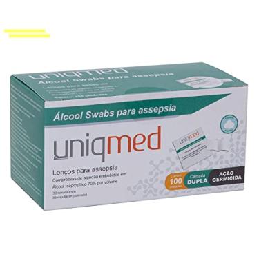 Imagem de Lenço Umedecido Álcool 70% C/100 - Proteção Vírus-bactérias - Swab UNIQMED
