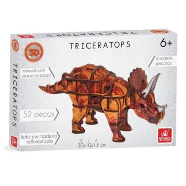 Imagem de Quebra Cabeça Planet Adventure Triceratops 3D - Brincadeira De Criança