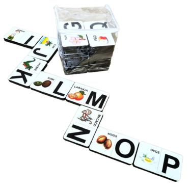 Imagem de Jogo De Dominó Figuras E Letras Educativo Pedagógico