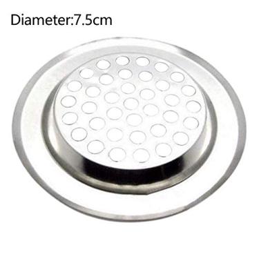 Imagem de Ralo de resíduos Filtro Novo Abs de aço inoxidável para pia de cozinha Tampão para ralo de banho Ralo de drenagem Bacia de borracha para pia Tampa do filtro de pia-7.5cm