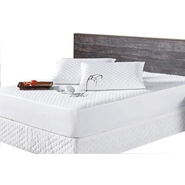 Imagem de Protetor de Colchão Impermeável Casal, Mellindre, Branco, Tecido