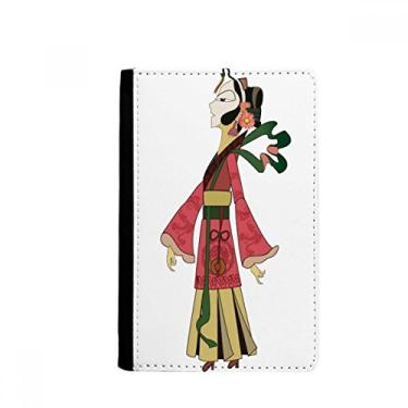 Imagem de Porta-cartões com imagem feminina Chinese Shadow Play porta-passaporte Notecase Burse