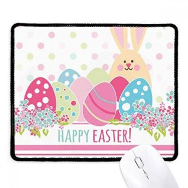 Imagem de Mousepad colorido Happy Easter Religion Festival, tapete de borracha para jogos