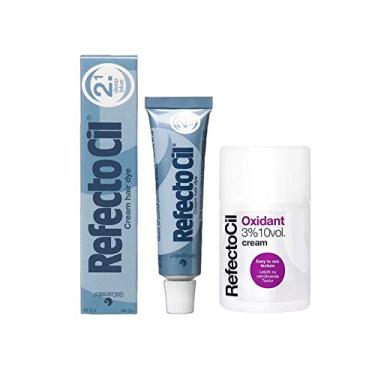 Imagem de Kit Refectocil 1 Tinta + 1 Oxidante Creme N° 2.1 Azul Profundo