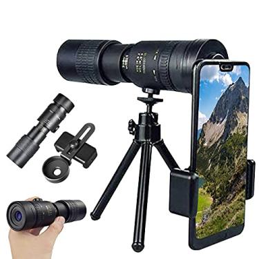 Imagem de 4K 10-300X40mm Super Telephoto Zoom Monocular Telescope Portable Para Viagem na Praia Suporta Smartphone Tire Fotos Externas para Observação de Pássaros