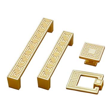 Imagem de Maçanetas de armário de liga de zinco ouro pérola maçanetas de porta de cozinha Gaveta Maçaneta de porta de armário Maçanetas de armário para ferragens de móveis, ouro 6911, individuais
