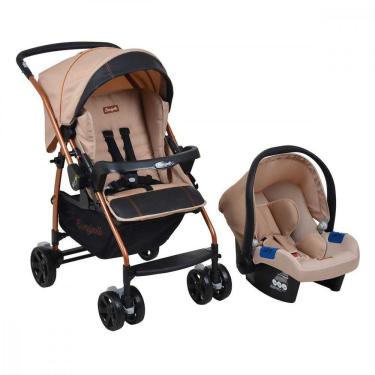 Imagem de Carrinho de Bebê Passeio Burigotto 6 Rodas 4 Posições Suporta Crianças de Até 15Kg Trav...