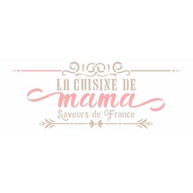 Imagem de Stencil Opa 10X30 3155 Frase La Cuisine De Mama - Opa Criando Arte