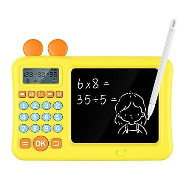 Imagem de Calculadora Infantil Keenso, Aprendizado de Matemática, Lembrete de Voz Multifuncional, Excelente ABS Amarela para Uso Em Escritório e Escola