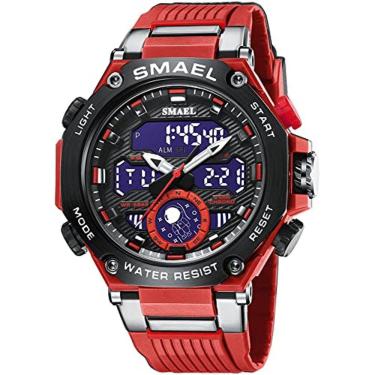 Imagem de Relógios masculinos Multi Function Militar S-Shock Sports Watch LED Relógios de alarme à prova d`água digital