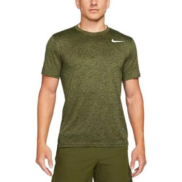Imagem de Nike Camiseta masculina Legend de manga curta, Verde áspero/preto, M
