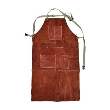 Imagem de menolana Avental de soldagem, avental de trabalho, resistente ao calor, com alça ajustável, masculino, feminino, multifuncional, soldador, roupas, casaco, 60cmx90cm