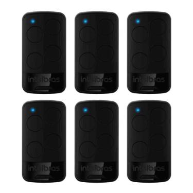 Imagem de Kit 6 Controles Remoto EP04 de 4 botões para Automatizador Portão Black Intelbras