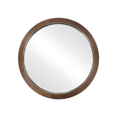 Imagem de Espelho Emoldurado 40cm Redondo Sandy Freijó