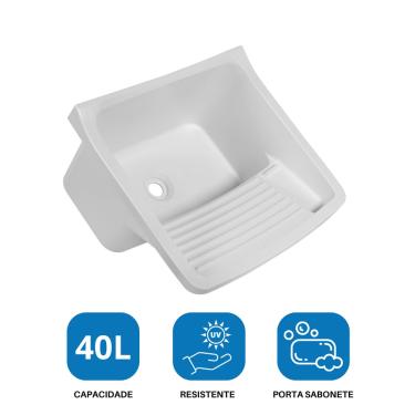 Imagem de Tanque Plástico para Lavar Roupa Astra 40L TQ2/SC