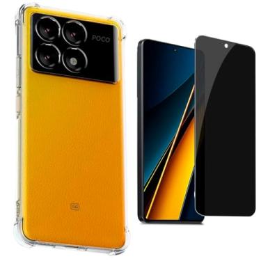 Imagem de Capa Anti Impactos Compatível com Poco X6 Pro + Película 3D Privacidade